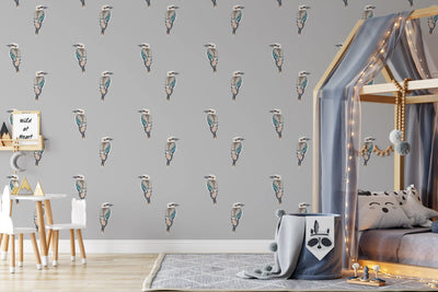 Kookaburra by Lucy Hawkins - Peel and Stick Removable Wallpaper - I Heart Wall Art
