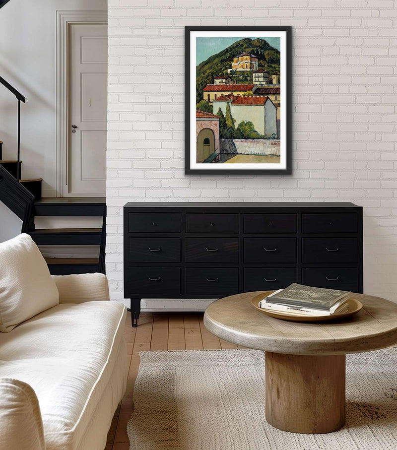 Landscape from Liguria 1932 by Pietro Marussig - Stretched Canvas Print or Framed Fine Art Print - Artwork (Copy) I Heart Wall Art Australia