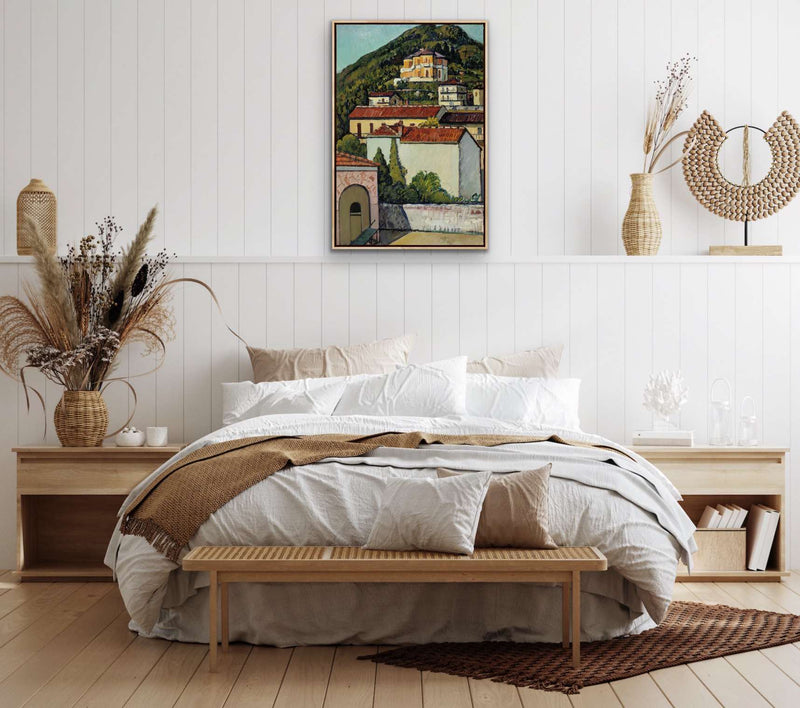 Landscape from Liguria 1932 by Pietro Marussig - Stretched Canvas Print or Framed Fine Art Print - Artwork (Copy) I Heart Wall Art Australia