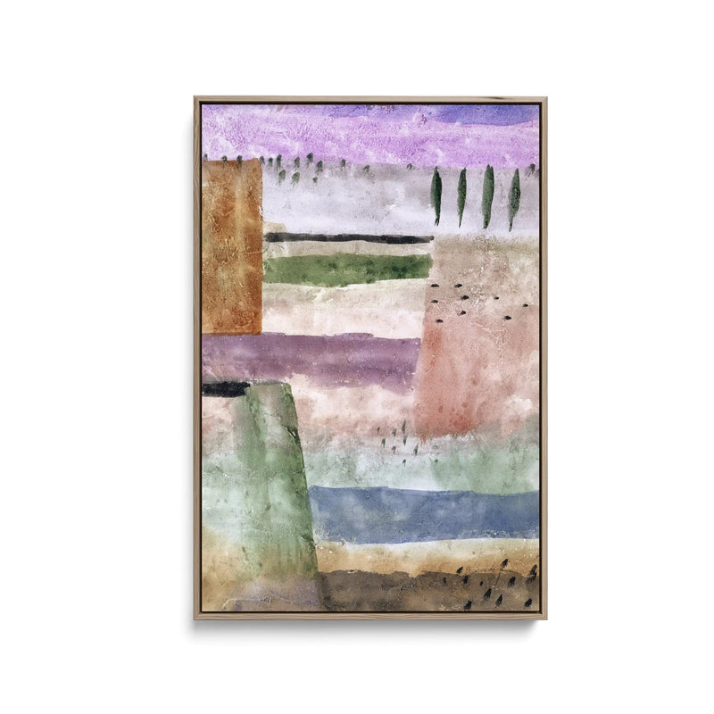 Landscape with Poplars (1929) painting in high resolution by Paul Klee - Stretched Canvas Print or Framed Fine Art Print - Artwork I Heart Wall Art Australia 