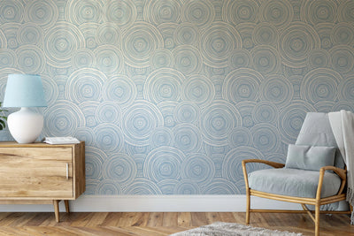 Life's A Whirlwind  - Blue Swirl Peel and Stick Removable Wallpaper I Heart Wall Art Australia 