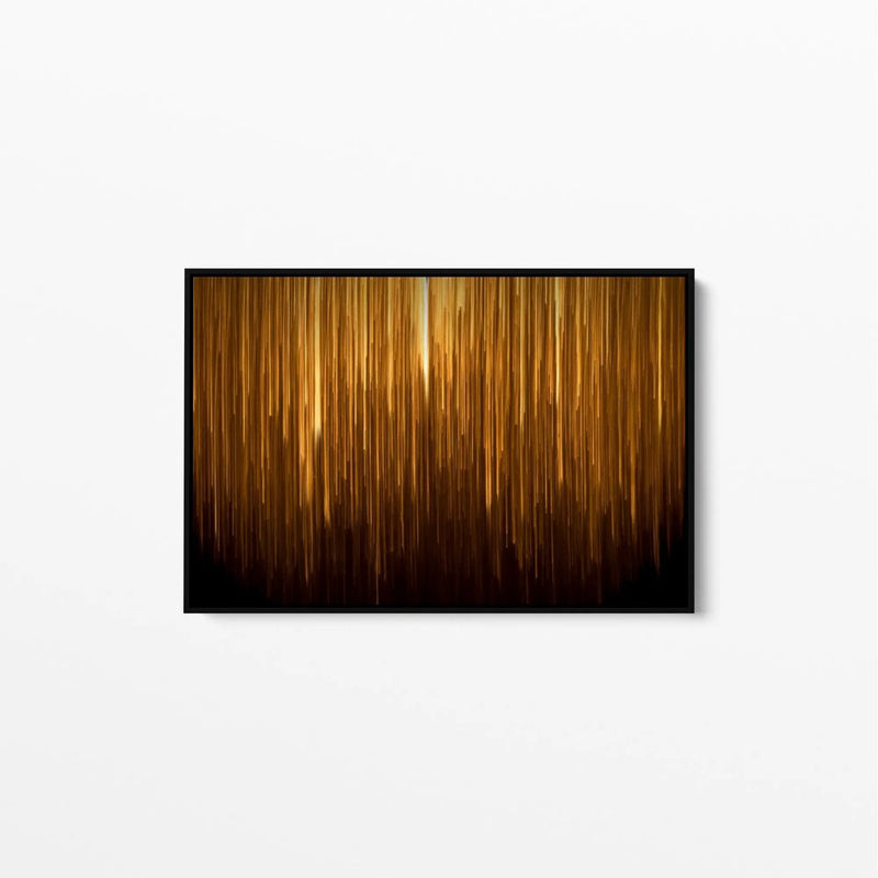 Light Strike -Abstract Gold Black Art Print Stretched Canvas Wall Art I Heart Wall Art Australia