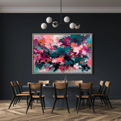 Majestic - Floral Abstract  Stretched Canvas Print or Framed Fine Art Print - Artwork