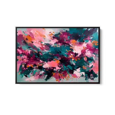 Majestic - Floral Abstract  Stretched Canvas Print or Framed Fine Art Print - Artwork
