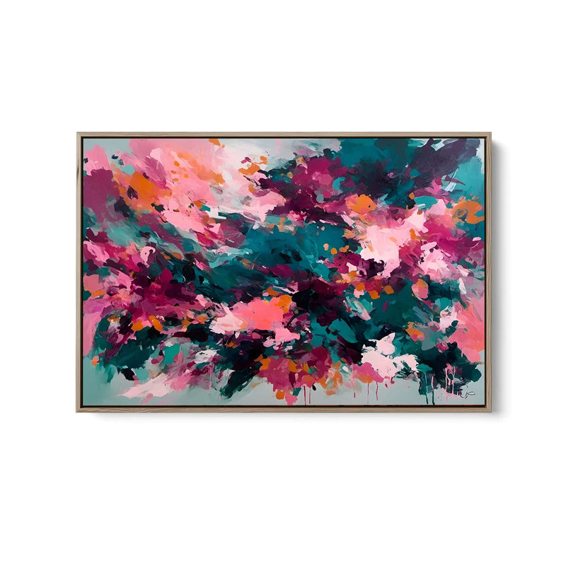 Majestic - Floral Abstract  Stretched Canvas Print or Framed Fine Art Print - Artwork