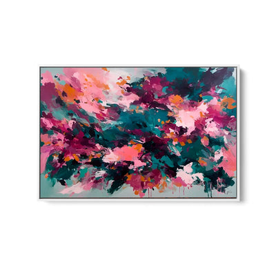 Majestic - Floral Abstract  Stretched Canvas Print or Framed Fine Art Print - Artwork