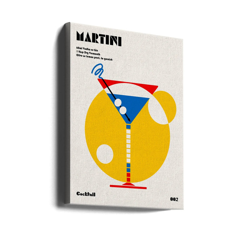 Martini Bauhaus Cocktail - Stretched Canvas, Poster or Fine Art Print I Heart Wall Art
