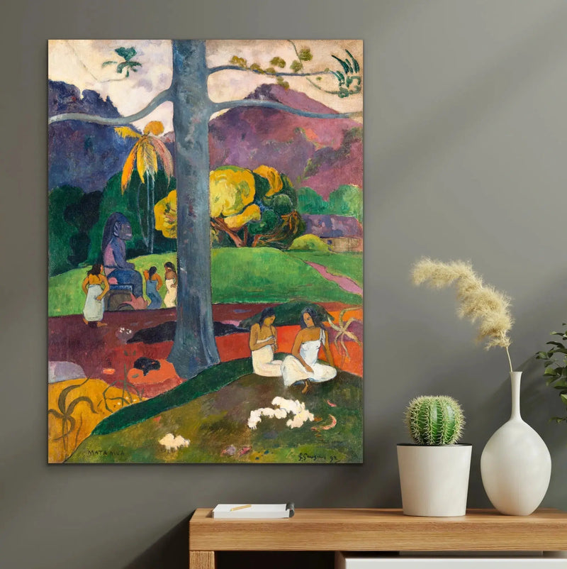 Mata Mua (Once Upon a Time) (1892) by Paul Gauguin - Classic Canvas or Art Print I Heart Wall Art Australia 