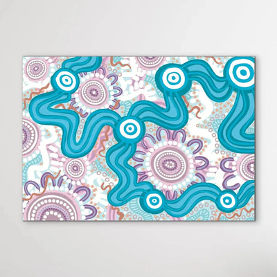 Meeting On Country- Original - Aboriginal Art Print by Leah Cummins I Heart Wall Art Australia