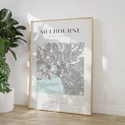 Melbourne City Map - Heart, Square Or Round City Map - I Heart Wall Art