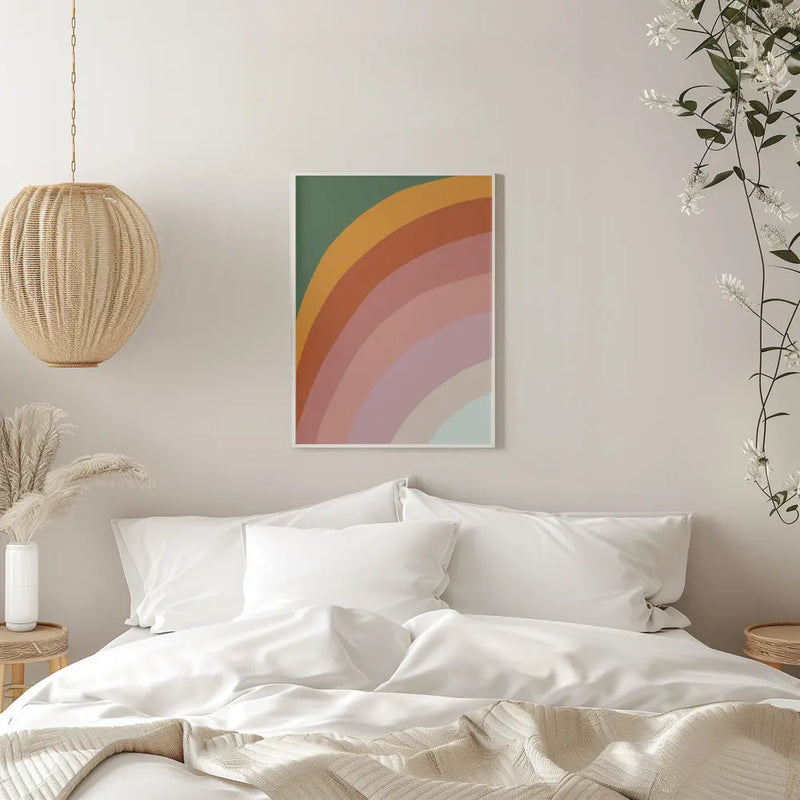 Mid century rainbow I Heart Wall Art