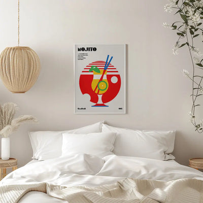 Mojito Bauhaus Cocktail - Stretched Canvas, Poster or Fine Art Print I Heart Wall Art