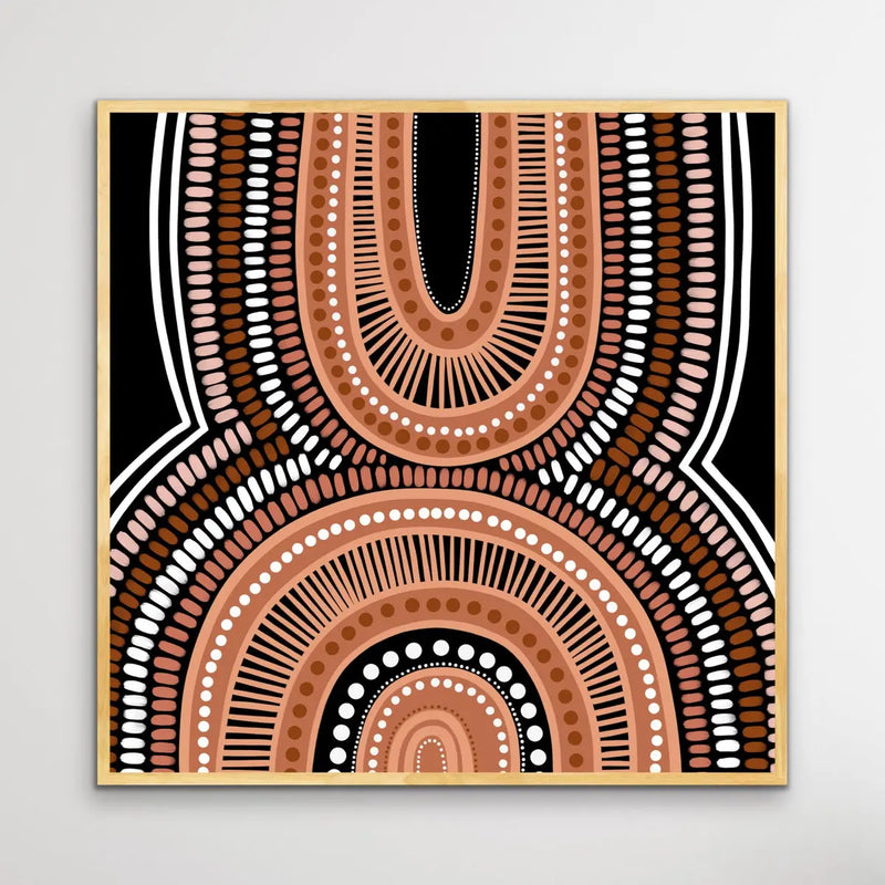 Mother Is Earth - Brown - Aboriginal Art Print By Leah Cummins I Heart Wall Art Australia