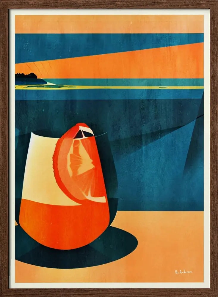 Negroni At Sunset - Stretched Canvas, Poster or Fine Art Print I Heart Wall Art