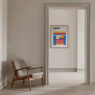 Negroni Bauhaus Cocktail - Stretched Canvas, Poster or Fine Art Print I Heart Wall Art