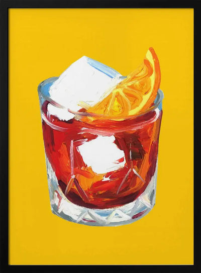 Negroni Sunshine Yellow - Stretched Canvas, Poster or Fine Art Print I Heart Wall Art