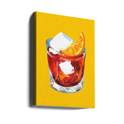 Negroni Sunshine Yellow - Stretched Canvas, Poster or Fine Art Print I Heart Wall Art