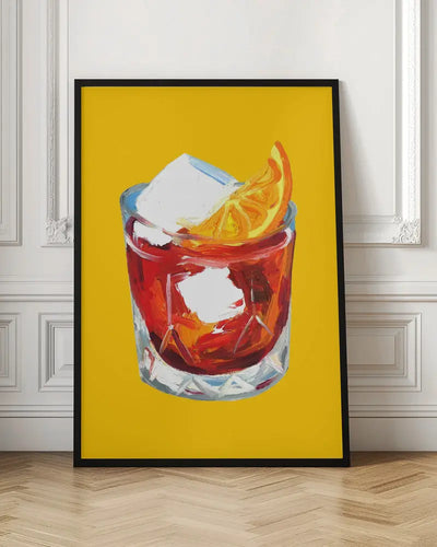 Negroni Sunshine Yellow - Stretched Canvas, Poster or Fine Art Print I Heart Wall Art