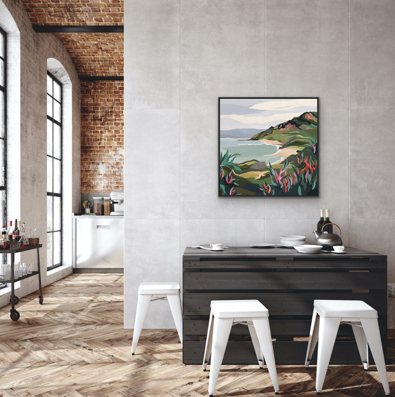 Across the Ditch- Blue Colourful Abstract Original Artwork Print