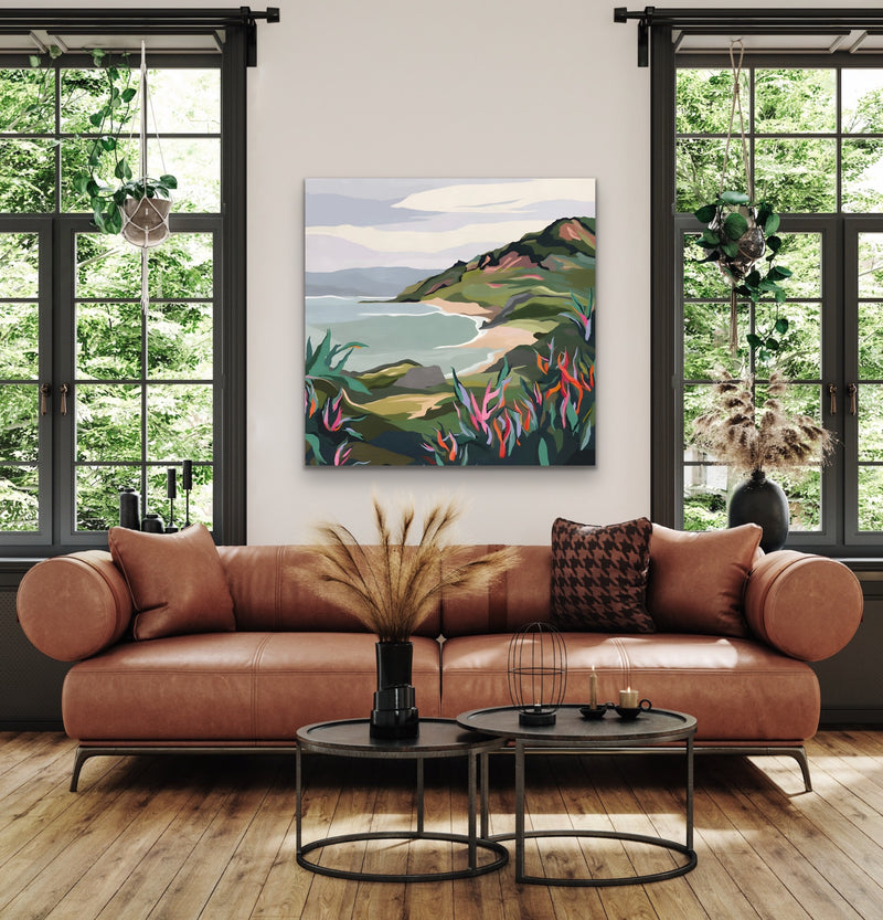 Across the Ditch- Blue Colourful Abstract Original Artwork Print