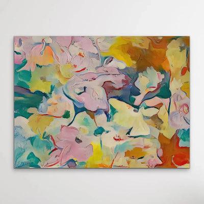 Nights In The Summer Garden - Traditional Style Colourful Abstract Floral Print Inspired by Matisse I Heart Wall Art Australia 