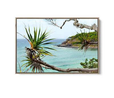 Noosa Beach - Pandanus and Ocean Sunshine Coast Photographic Art Print I Heart Wall Art Australia 