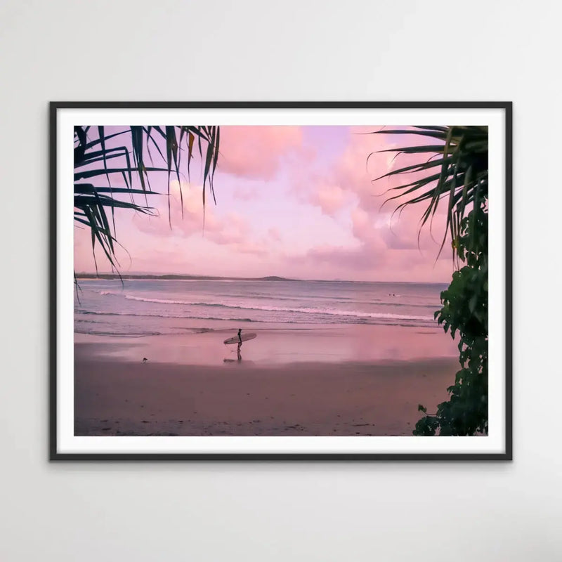 Noosa Dawn - Sunshine Coast Queensland Surfer Noosa Beach Photographic Canvas Art Print I Heart Wall Art Australia
