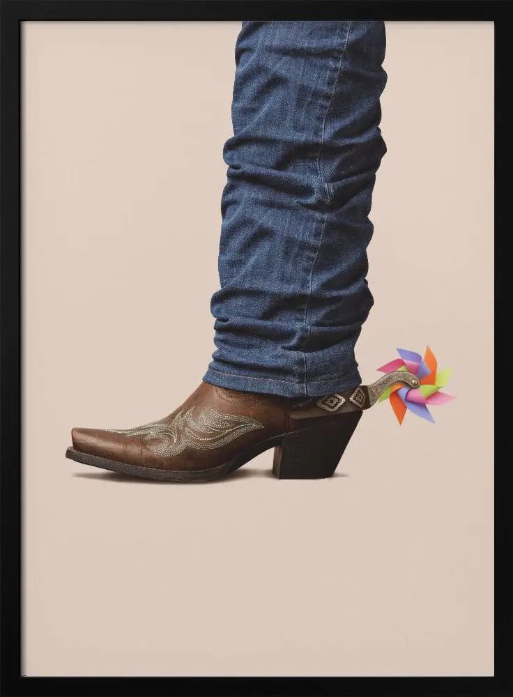 Not Serious Cowboy - Stretched Canvas, Poster or Fine Art Print I Heart Wall Art