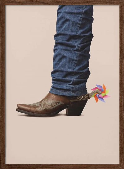 Not Serious Cowboy - Stretched Canvas, Poster or Fine Art Print I Heart Wall Art