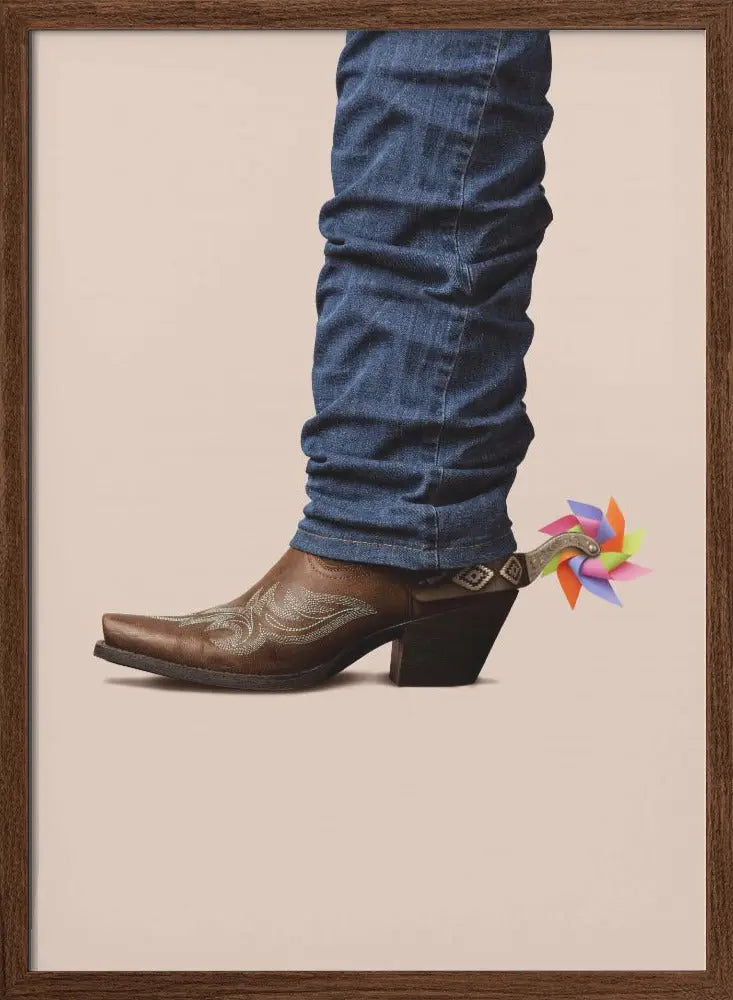 Not Serious Cowboy - Stretched Canvas, Poster or Fine Art Print I Heart Wall Art