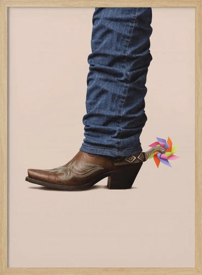 Not Serious Cowboy - Stretched Canvas, Poster or Fine Art Print I Heart Wall Art