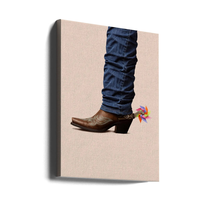 Not Serious Cowboy - Stretched Canvas, Poster or Fine Art Print I Heart Wall Art