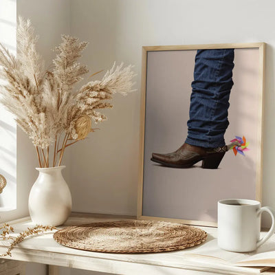 Not Serious Cowboy - Stretched Canvas, Poster or Fine Art Print I Heart Wall Art