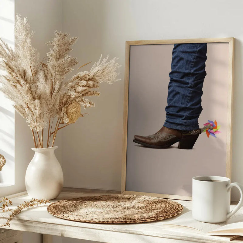 Not Serious Cowboy - Stretched Canvas, Poster or Fine Art Print I Heart Wall Art