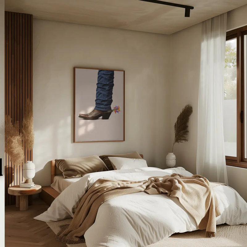 Not Serious Cowboy - Stretched Canvas, Poster or Fine Art Print I Heart Wall Art