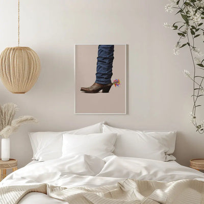 Not Serious Cowboy - Stretched Canvas, Poster or Fine Art Print I Heart Wall Art