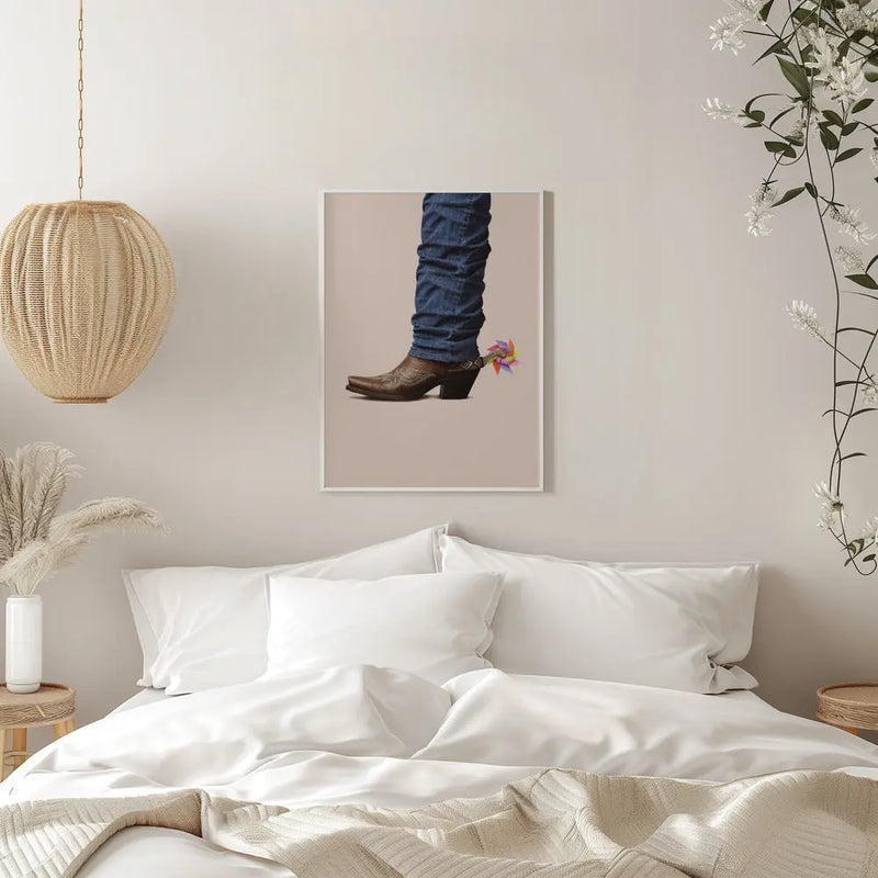 Not Serious Cowboy - Stretched Canvas, Poster or Fine Art Print I Heart Wall Art