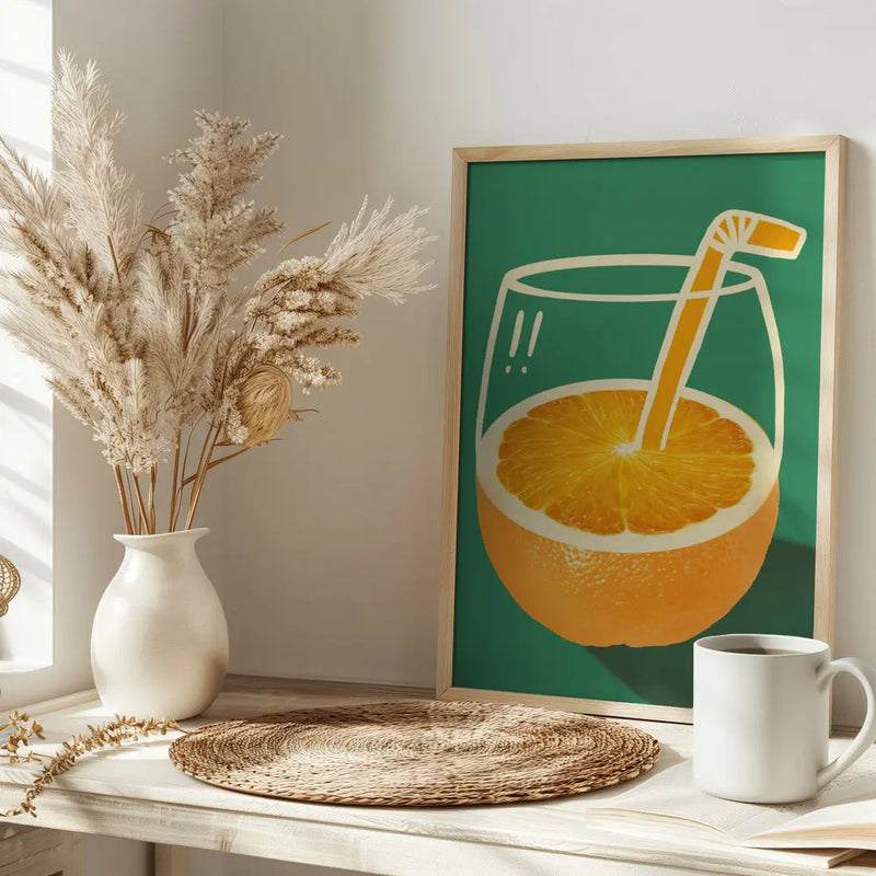 Orange juice - Stretched Canvas, Poster or Fine Art Print I Heart Wall Art