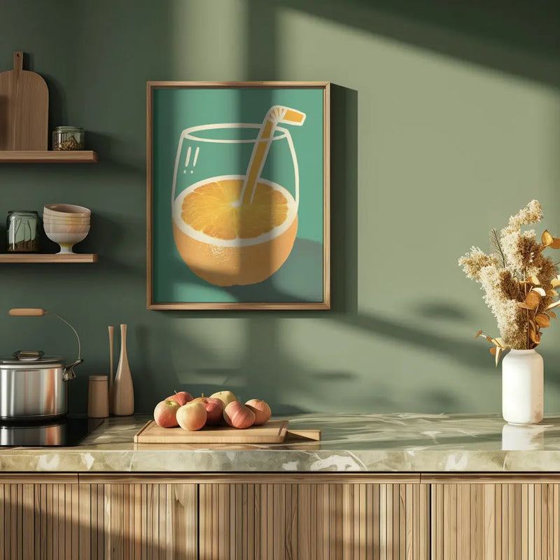 Orange juice - Stretched Canvas, Poster or Fine Art Print I Heart Wall Art