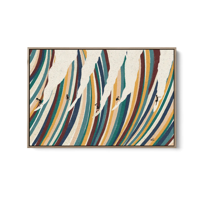 Party Wave by Fabian\tLavater - Stretched Canvas Print or Framed Fine Art Print - Artwork I Heart Wall Art Australia 