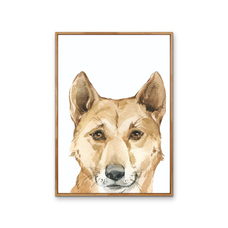 Dingo Nursery Sketch - Australian Native Animal Stretched Canvas or Wall Art Print I Heart Wall Art