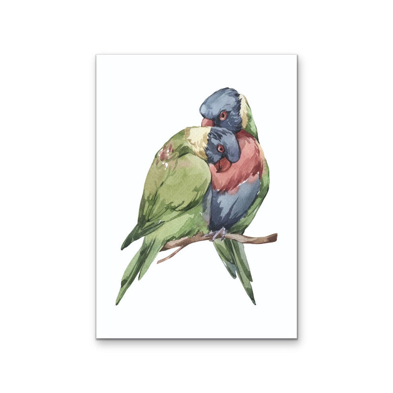 Lorikeets Nursery Sketch - Australian Native Animal Stretched Canvas or Wall Art Print I Heart Wall Art