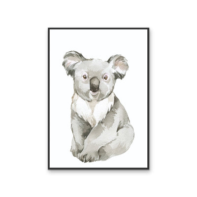 Sweet Koala Nursery Sketch - Australian Native Animal Stretched Canvas or Wall Art Print I Heart Wall Art