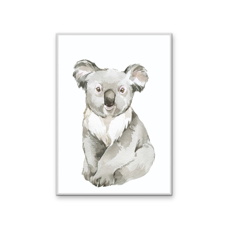 Sweet Koala Nursery Sketch - Australian Native Animal Stretched Canvas or Wall Art Print I Heart Wall Art