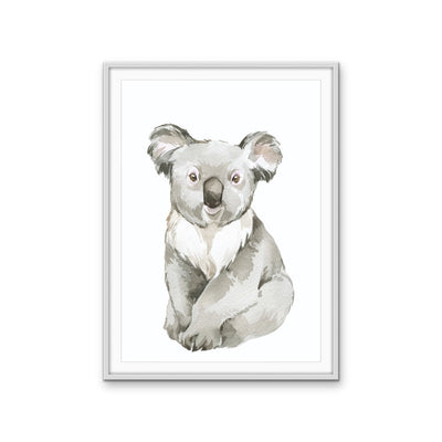 Sweet Koala Nursery Sketch - Australian Native Animal Stretched Canvas or Wall Art Print I Heart Wall Art