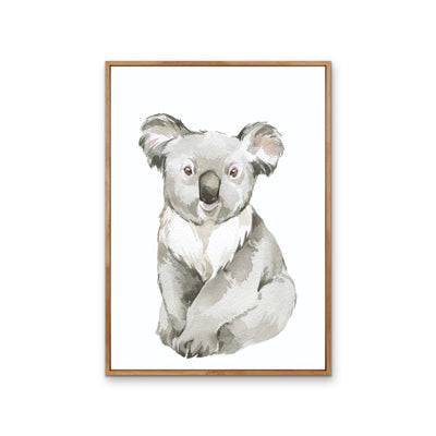Sweet Koala Nursery Sketch - Australian Native Animal Stretched Canvas or Wall Art Print I Heart Wall Art