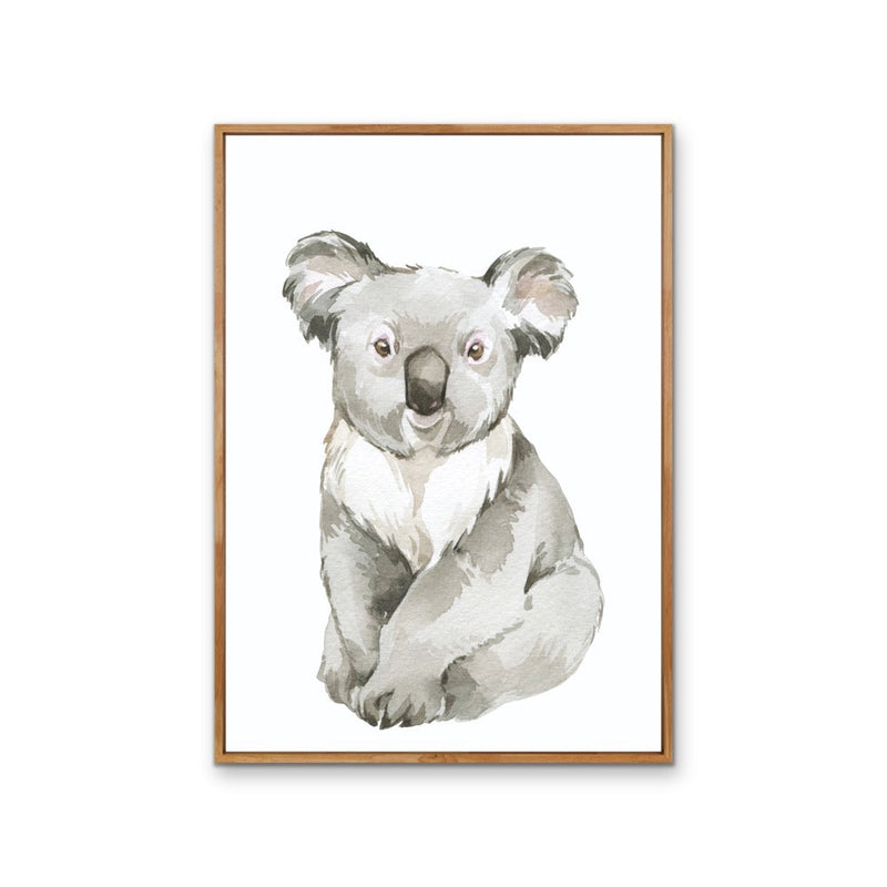 Sweet Koala Nursery Sketch - Australian Native Animal Stretched Canvas or Wall Art Print I Heart Wall Art