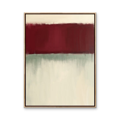 Red Flag - Red & Neutral Abstract, Contemporary Stretched Canvas or Wall Art Print I Heart Wall Art