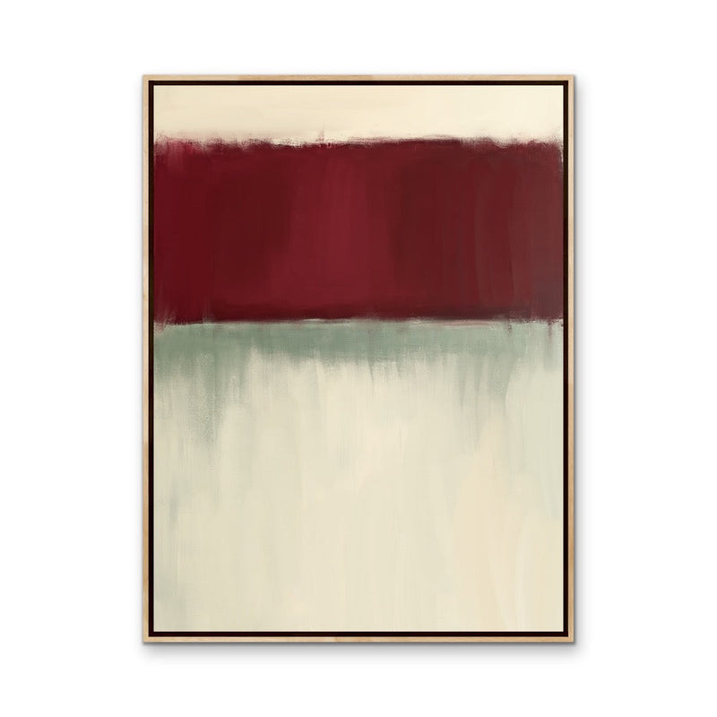 Red Flag - Red & Neutral Abstract, Contemporary Stretched Canvas or Wall Art Print I Heart Wall Art