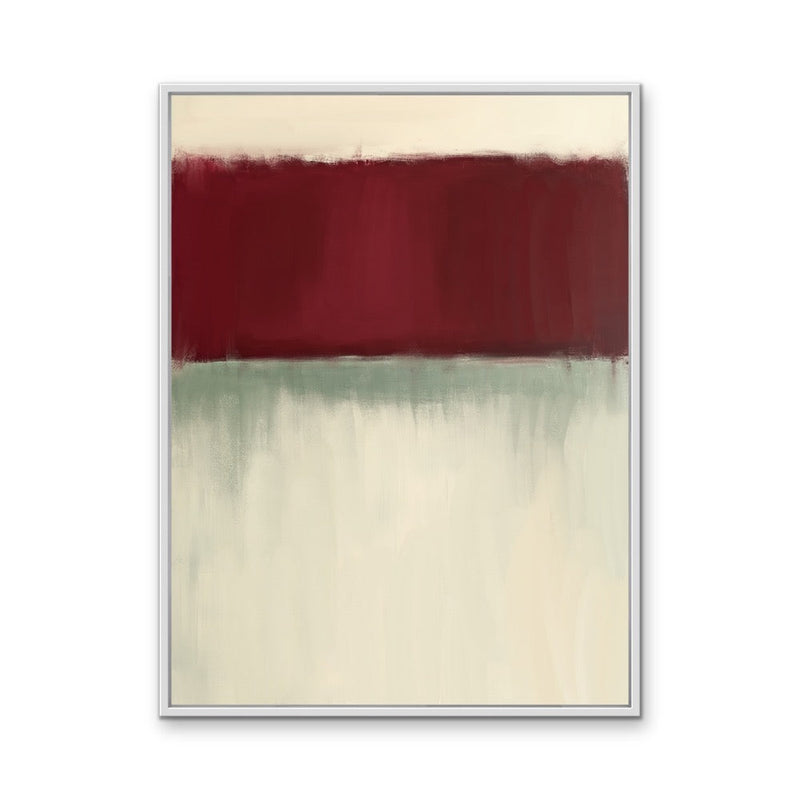 Red Flag - Red & Neutral Abstract, Contemporary Stretched Canvas or Wall Art Print I Heart Wall Art